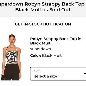 Superdown Strappy Back Camisole - Black and White